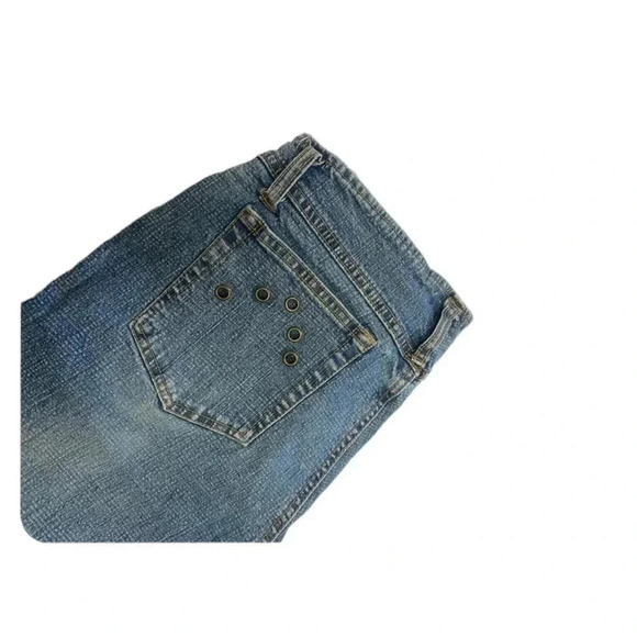 Garage Vintage Y2K Flare Bell Bottom Grommet  Detail Jeans Size 9 - Picture 13 of 15